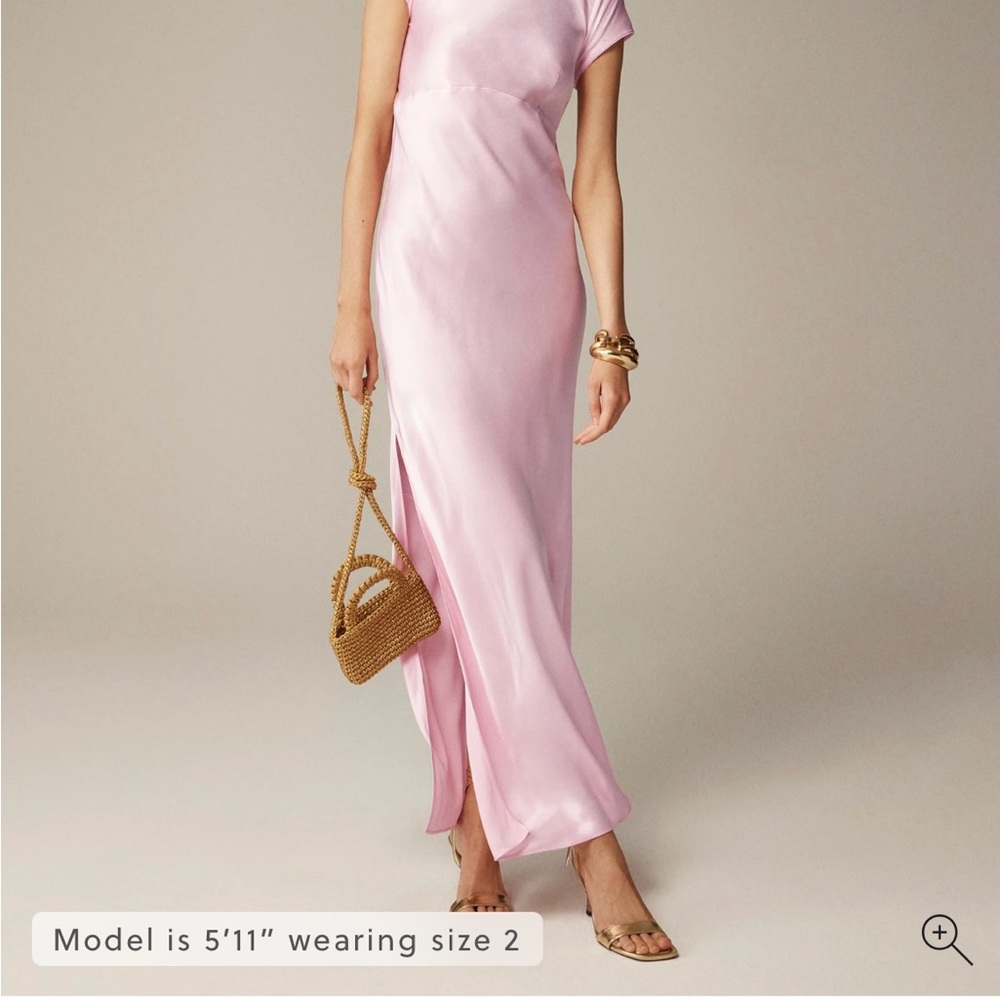 J. Crew Pink Satin Dress size 14.